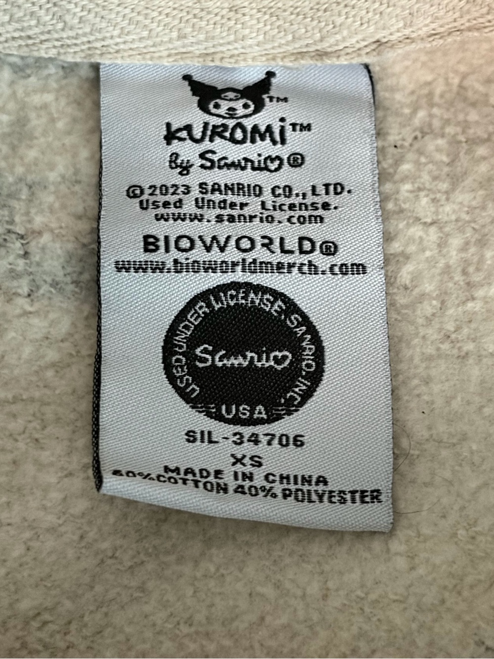 Kuromi Tan Sweatshirt - Picture 4 of 4